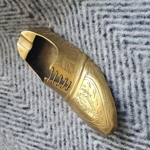 Vintage Brass Shoe Ashtray